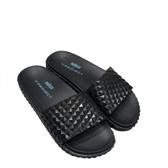 Women’s Melissa Y/Project Court Slide Sandals In Transparent Black: Size 6 - Picture 7 of 9
